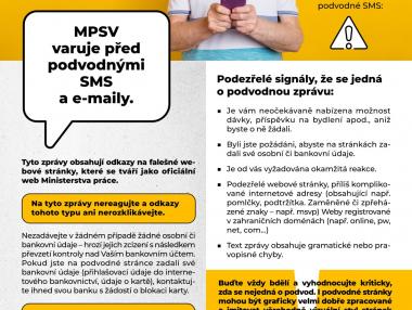 MPSV - Varování před podvodnými SMS a e-maily